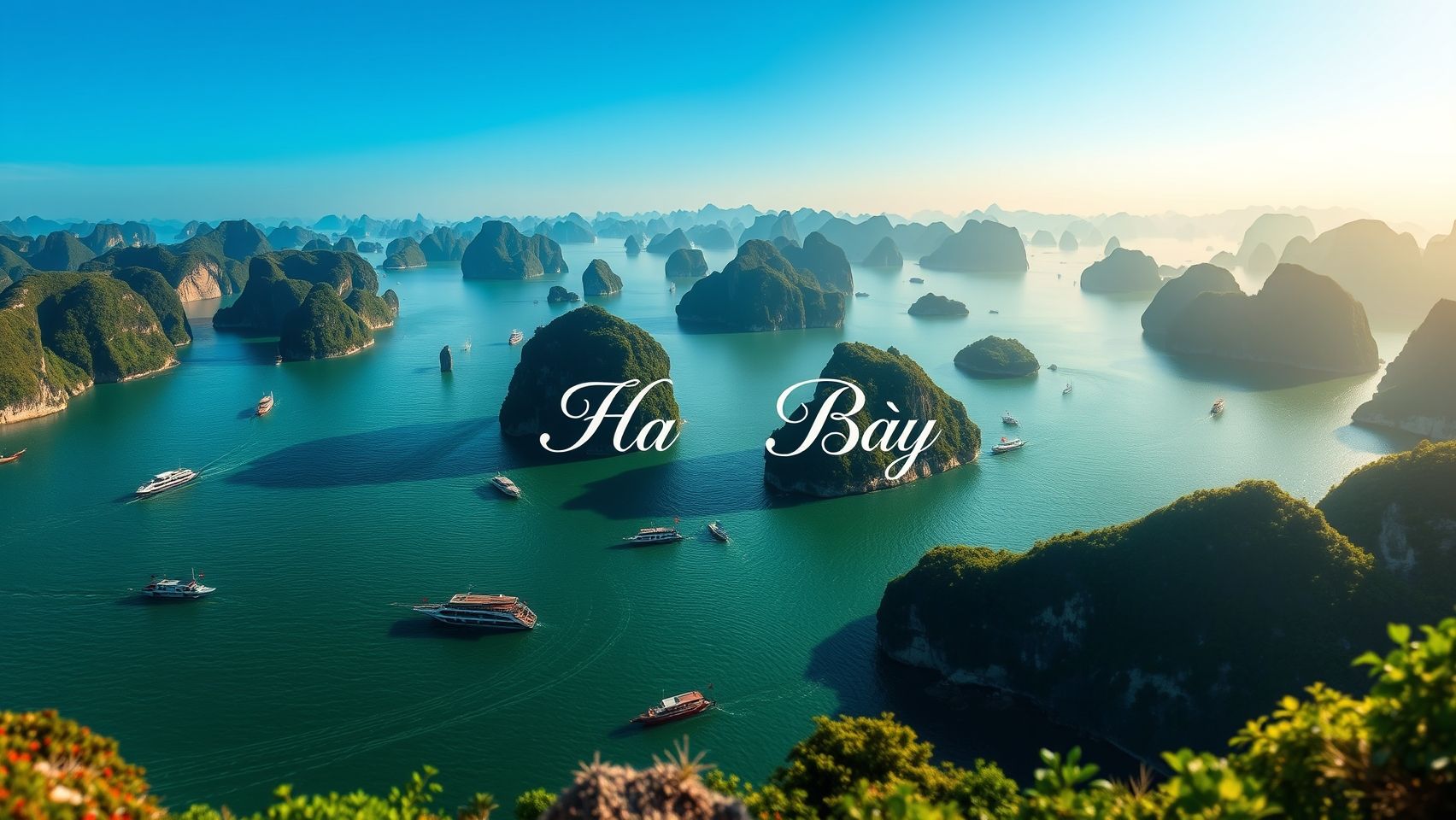 Vịnh Hạ Long với hàng ngàn đảo đá vôi kỳ vĩ