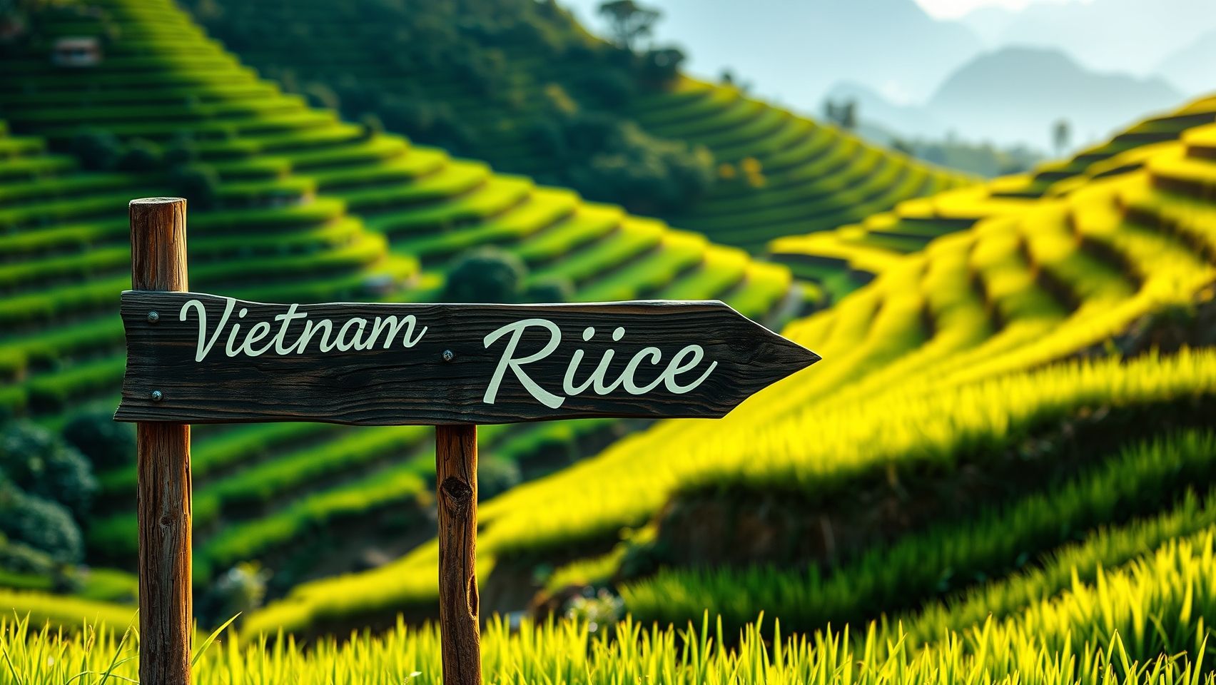 Khung cảnh yên bình của những cánh đồng lúa xanh mướt tại Việt Nam, mang đến cảm giác thư thái cho du khách.