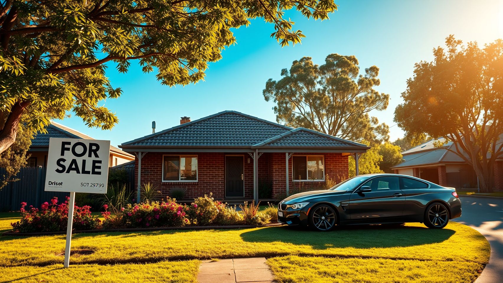 Thị trường bất động sản Úc với các bảng hiệu bán nhà ở khu dân cư