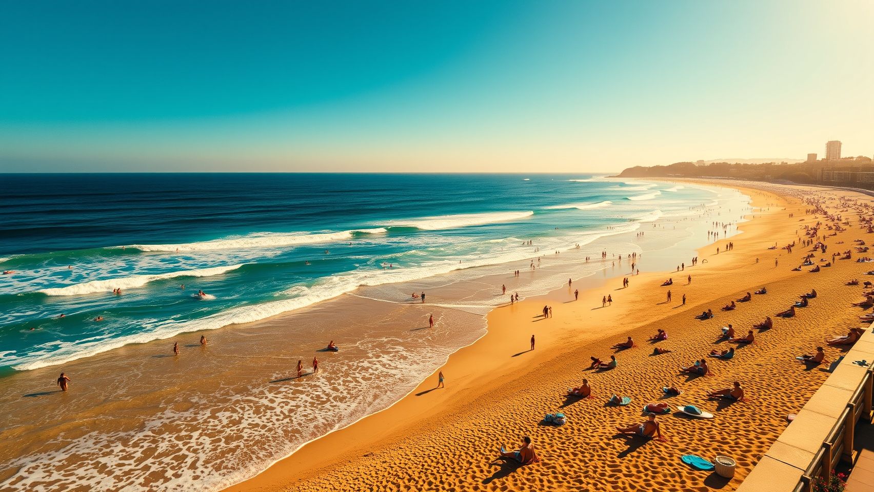 Bãi biển Bondi đầy nắng ở Sydney
