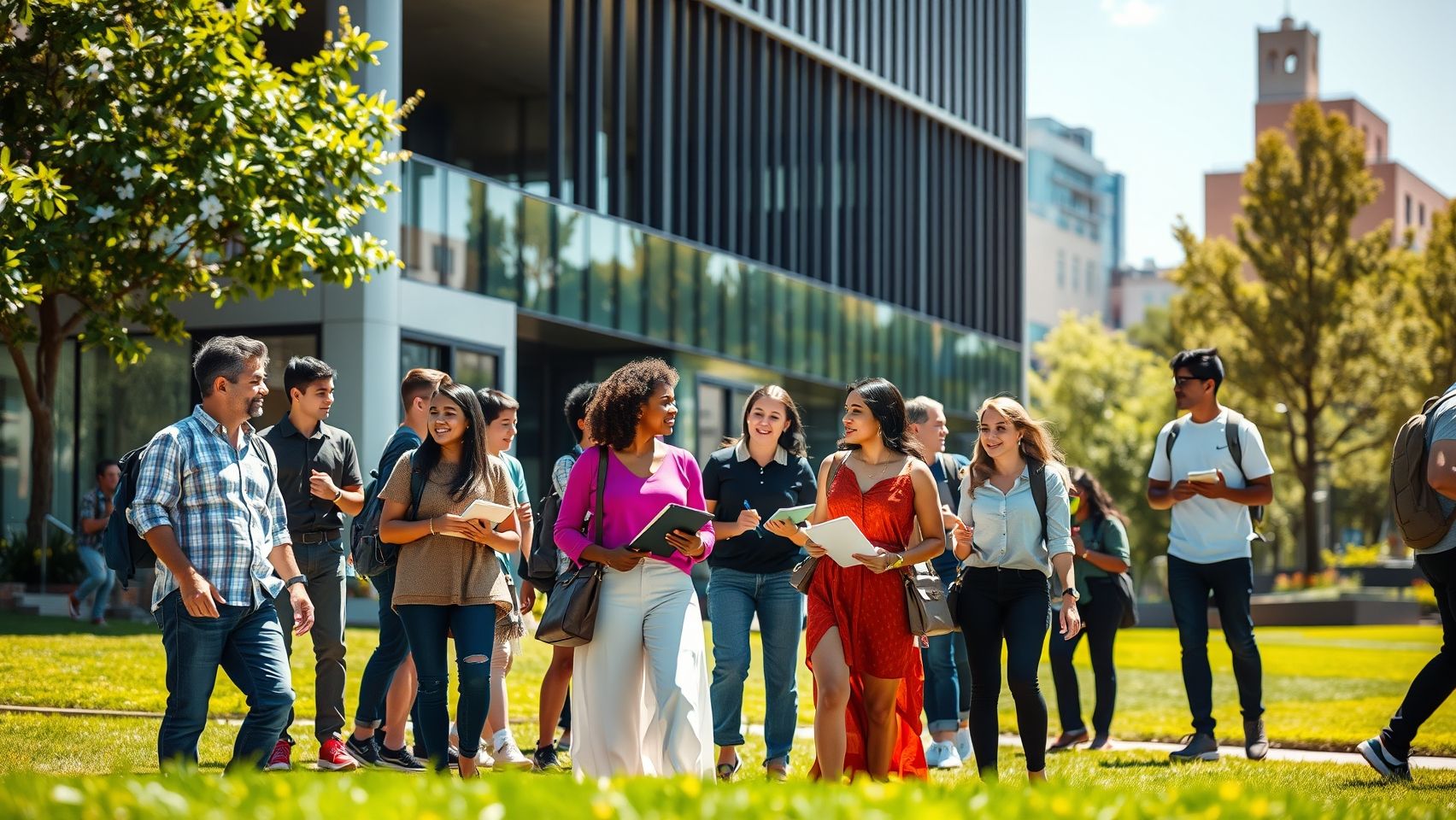 Sinh viên quốc tế tại một khuôn viên trường đại học ở Úc