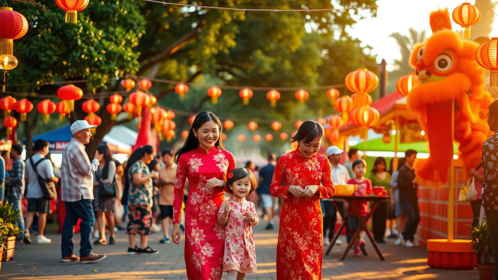 Gia đình Việt tại lễ hội văn hóa Úc