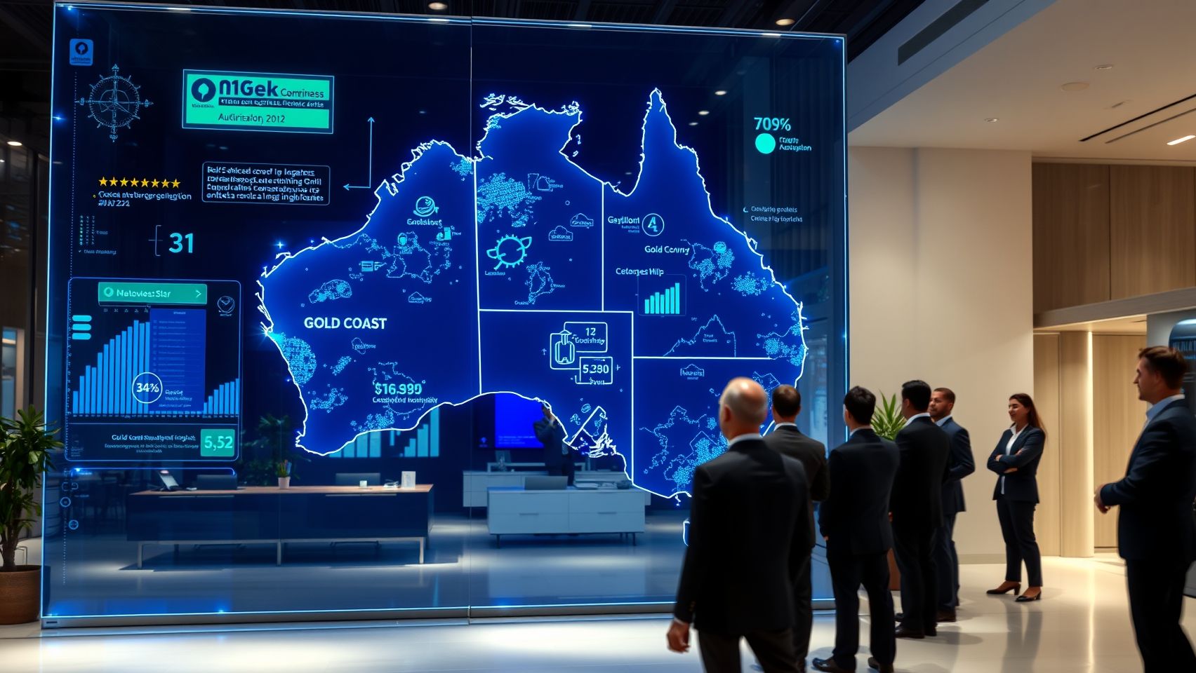 Bản đồ thể hiện các khu vực phát triển mạnh mẽ của thị trường bất động sản Úc năm 2025