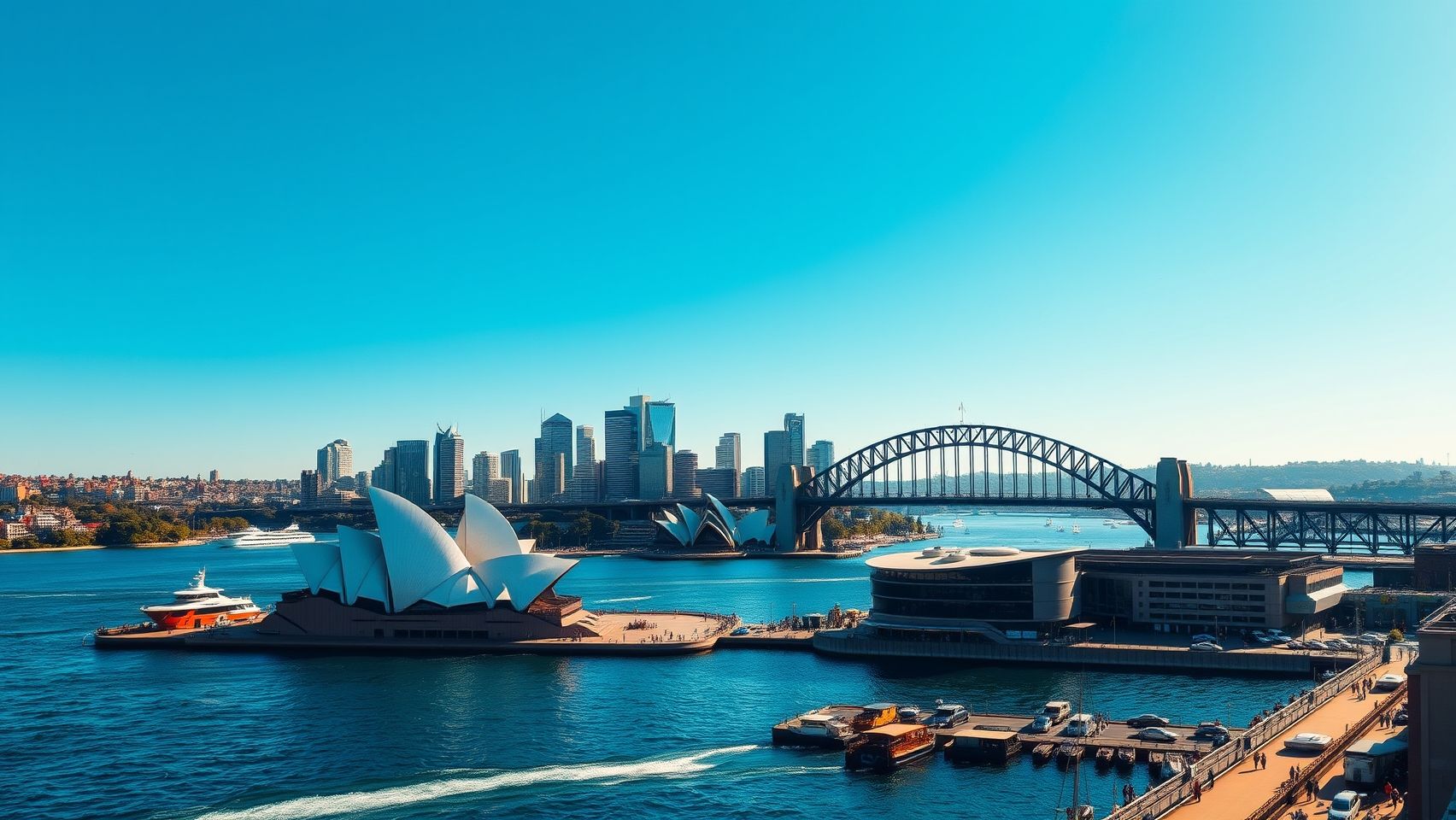 Cảnh quan Nhà hát Opera Sydney nổi tiếng